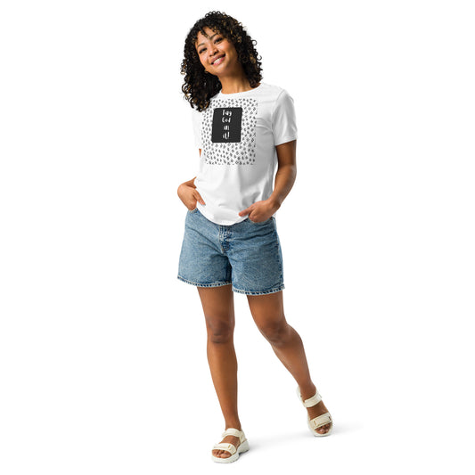 white women relaxed t shirt, front